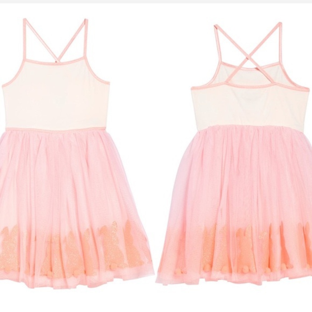 Girl's Zunie Bunny Boarder Glitter Sundress - Picture 4 of 7